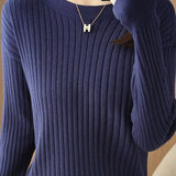 Commuter Casual Off Shoulder Ribbed Knit Top