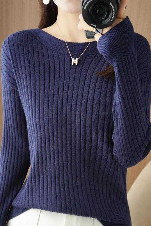 Commuter Casual Off Shoulder Ribbed Knit Top