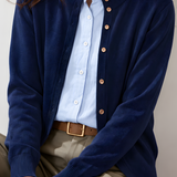 Casual Fake Two-Part Knit Cardigan With Shirt Splicing