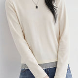 Casual Fake Two-Piece Mesh Spliced Shirt