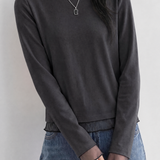 Casual Fake Two-Piece Mesh Spliced Shirt