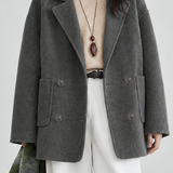 Elegant Suit Collar Double-Faced Cashmere Coat