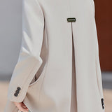 Elegant Commuter Lapel Back Slit Blazer