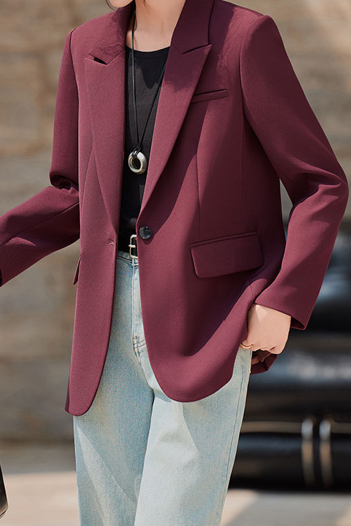 Elegant Commuter Lapel Back Slit Blazer