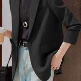 Elegant Commuter Lapel Back Slit Blazer