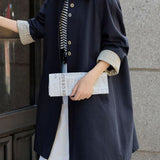 Casual Lapel Single‑Breasted Long Sleeve Trench Coat