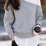Casual Fake Two-Piece Lapel Color Block Long Sleeve Shirt