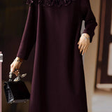 Elegant Mesh Paneled 3D Floral Dress