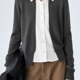 Vintage Fake Two-Piece Shirt Collar Spliced Knit Sweater