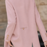 Elegant Notched Lapel Double Breasted Long Sleeve Blazer