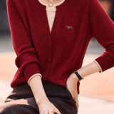 Intellectual Fake Two-Piece Color Block Spliced Knit Sweater