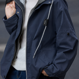 Casual Fake Two-Piece Spliced Hooded Long Sleeve Jacket