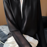 Commuting V-Split Binding Shirt