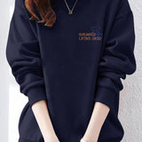 Casual Bear Graphic Crew Neck Sweatshirt