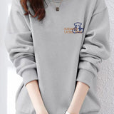 Casual Bear Graphic Crew Neck Sweatshirt