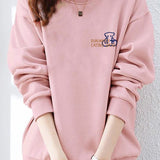 Casual Bear Graphic Crew Neck Sweatshirt