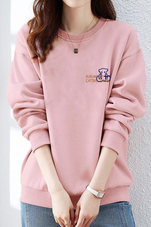 Casual Bear Graphic Crew Neck Sweatshirt