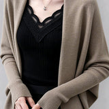 Elegant Shawl Style Knit Cardigan