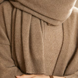 Elegant Batwing Sleeve 100% Wool Knit Shawl