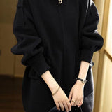 Casual Stand Collar Zip-Up Drawstring Jacket with Epaulets