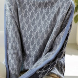 Casual Reversible Colorblock Jacquard Merino Wool Sweater