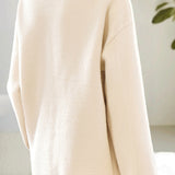 Elegant V-Neck Single Button Patch Pocket Knit Cardigan