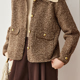 Chic Knit Wide Collar Wool Blend Coat