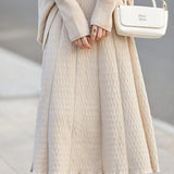 Elegant Versatile High Waist Ribbed Knit Skirt