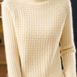 Chic Versatile Mock Neck Long Sleeve Knit Sweater