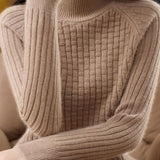 Chic Versatile Mock Neck Long Sleeve Knit Sweater