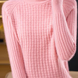 Chic Versatile Mock Neck Long Sleeve Knit Sweater