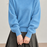 Elegant Asymmetric Shoulder Beaded Batwing Sleeve Knit Sweater