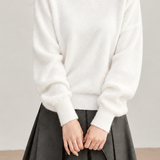 Elegant Asymmetric Shoulder Beaded Batwing Sleeve Knit Sweater
