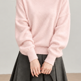 Elegant Asymmetric Shoulder Beaded Batwing Sleeve Knit Sweater