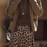 Chic Versatile Crew Neck Metal Button Knit Cardigan