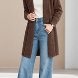 Casual Shawl Collar Longline Knit Cardigan