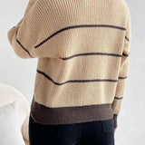 Chic Striped Turtleneck Sweater