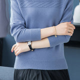 Chic Mock Neck Long Sleeve Cable Knit Sweater