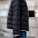 Casual Colorblock Crew Neck Long Sleeve Padded Jacket