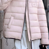 Casual Colorblock Crew Neck Long Sleeve Padded Jacket