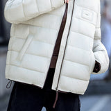 Casual Colorblock Crew Neck Long Sleeve Padded Jacket