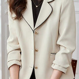 Versatile Collared Single Breasted Blazer