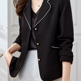 Versatile Collared Single Breasted Blazer