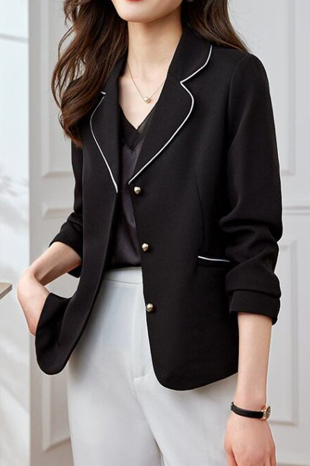 Versatile Collared Single Breasted Blazer