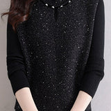 Elegant Sequin V-Neck Vest and Elastic Waist Skirt Set