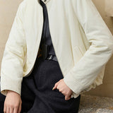 Casual Stand Collar Zip-Up Solid Color Jacket