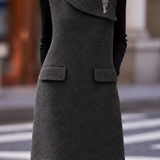 Elegant Asymmetric One Shoulder Vest Dress