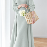 Casual Long Cardigan Ribbed Knit Two Piece Set