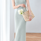 Casual Long Cardigan Ribbed Knit Two Piece Set