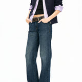 Casual Layered Look Striped Shirt Panel Collared Jacket